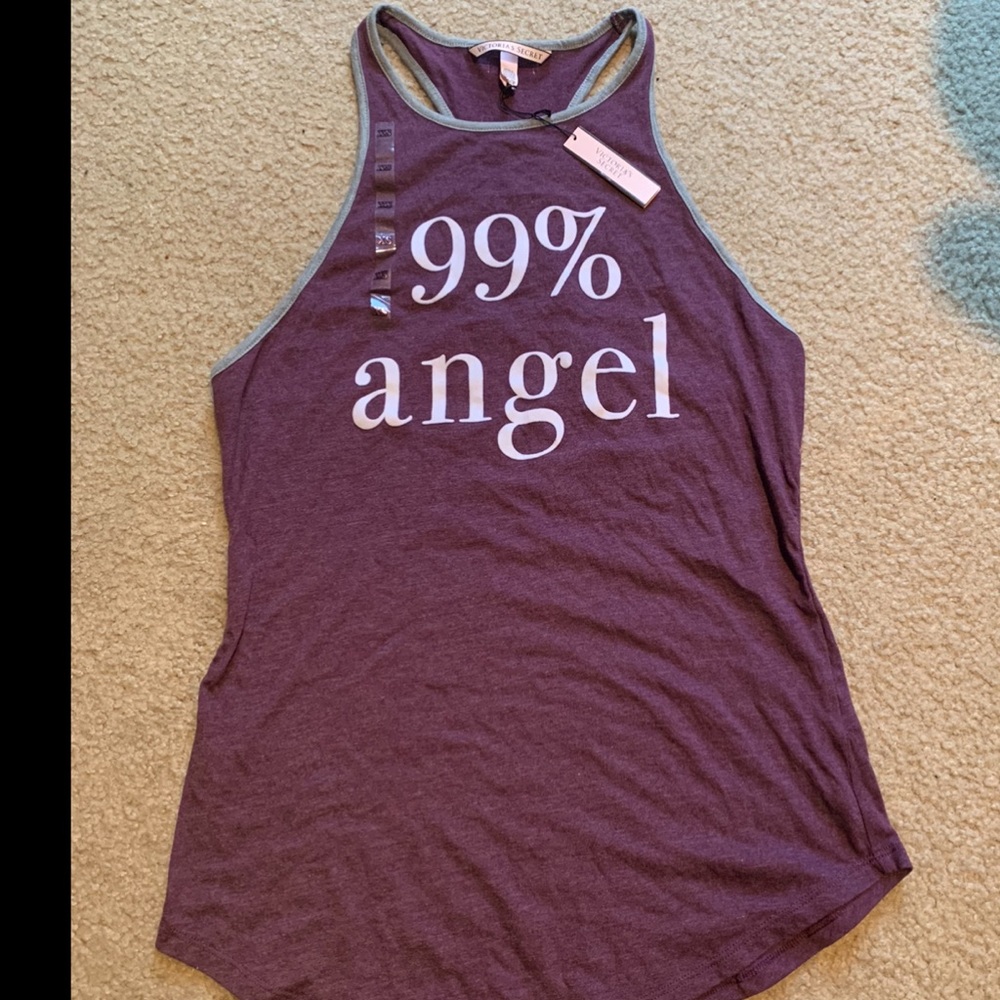 99% Angel Burgundy Tank Top- NWT- XS